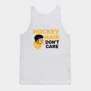 Hockey Hair Don't Care Blonde Tank Top